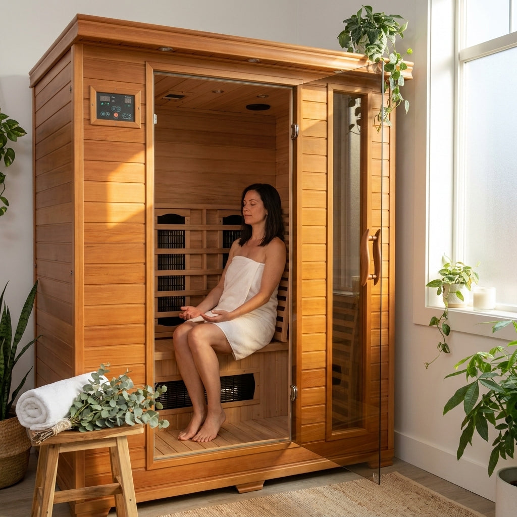 Infrared Sauna Built for Deep Heat Therapy, 6-Person Cedar, 10 Carbon Heaters, Ultra-Low EMF Design