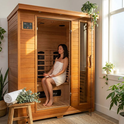 Infrared Sauna Built for Deep Heat Therapy, 6-Person Cedar, 10 Carbon Heaters, Ultra-Low EMF Design