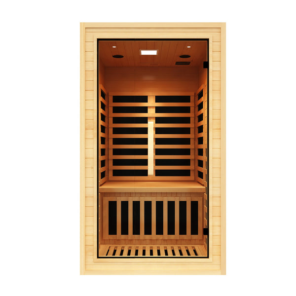 1-2 Person Infrared Sauna with Built-In Red Light Therapy