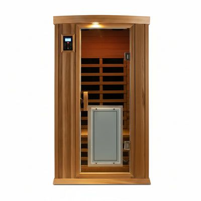 1-Person Red Cedar Far Infrared Sauna with Bluetooth